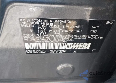 2017 Toyota Rav4 Xle z USA, uszkodzony, nr VIN JTMRFREV8HD200045